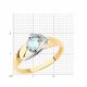 Золотое кольцо Diamant 51-310-01028-1 с топазом и фианитом