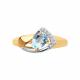 Золотое кольцо Diamant 51-310-01028-1 с топазом и фианитом