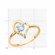 Золотое кольцо Diamant 51-310-01316-1 с топазом и фианитом
