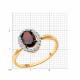 Золотое кольцо Diamant 51-310-02049-3 с фианитом и гранатом