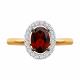 Золотое кольцо Diamant 51-310-02049-3 с фианитом и гранатом
