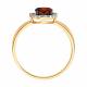 Золотое кольцо Diamant 51-310-02049-3 с фианитом и гранатом