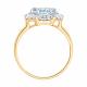 Золотое кольцо Diamant 51-310-02100-1 с топазом и фианитом