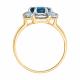 Золотое кольцо Diamant 51-310-02100-5 с топазом и Лондон топазом