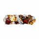 Золотое кольцо Diamant 51-310-02168-3 с фианитом, гранатом и раухтопазом
