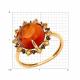 Золотое кольцо Diamant 51-310-02337-1 с цитрином, янтарём и раухтопазом
