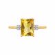 Золотое кольцо Diamant 51-310-02423-3 с фианитом и цитрином