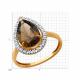 Золотое кольцо Diamant 51-310-02439-3 с фианитом и раухтопазом