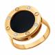 Золотое кольцо Diamant 51-310-02657-1 с фианитом и агатом