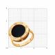 Золотое кольцо Diamant 51-310-02657-1 с фианитом и агатом