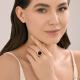 Золотое кольцо Diamant 51-310-02657-1 с фианитом и агатом