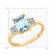 Золотое кольцо Diamant 51-310-02948-2 с топазом и фианитом