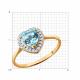 Золотое кольцо Diamant 51-310-03165-1 с топазом и фианитом