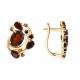 Золотые серьги Diamant 51-320-00544-1 с гранатом