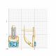 Золотые серьги Diamant 51-320-01285-1 с топазом и фианитом