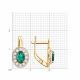 Золотые серьги Diamant 51-320-01961-2 с топазом и изумрудом
