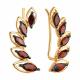 Золотые серьги Diamant 51-320-02066-4 с гранатом