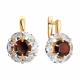 Золотые серьги Diamant 51-320-02100-2 с фианитом и гранатом