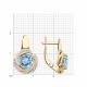 Золотые серьги Diamant 51-320-02281-1 с топазом и фианитом