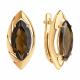 Золотые серьги Diamant 51-320-02682-1 с раухтопазом