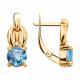 Золотые серьги Diamant 51-320-02936-2 с топазом