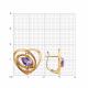 Золотые серьги Diamant 51-320-03039-1 с аметистом