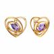 Золотые серьги Diamant 51-320-03039-1 с аметистом