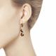 Золотые серьги Diamant 51-321-00528-1 с фианитом и гранатом