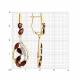 Золотые серьги Diamant 51-321-00528-1 с фианитом и гранатом