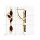 Золотые серьги Diamant 51-321-02074-2 с фианитом и гранатом