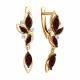 Золотые серьги Diamant 51-321-02074-2 с фианитом и гранатом