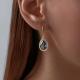 Золотые серьги Diamant 51-321-02439-2 с фианитом и Лондон топазом