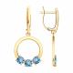 Золотые серьги Diamant 51-321-02985-1 с топазом