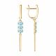 Золотые серьги Diamant 51-321-02992-1 с топазом