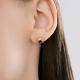 Золотые серьги Diamant 51-322-00439-1 с фианитом и Лондон топазом