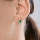 Золотые серьги Diamant 51-322-00439-2 с фианитом и агатом