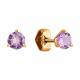 Золотые серьги Diamant 51-322-01944-5 с аметистом