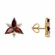 Золотые серьги Diamant 51-322-02329-3 с фианитом и гранатом