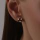 Золотые серьги Diamant 51-322-02329-3 с фианитом и гранатом