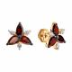 Золотые серьги Diamant 51-322-02329-3 с фианитом и гранатом