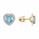 Золотые серьги Diamant 51-322-03165-1 с топазом и фианитом