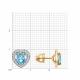Золотые серьги Diamant 51-322-03165-1 с топазом и фианитом