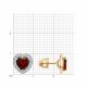Золотые серьги Diamant 51-322-03165-2 с фианитом и гранатом