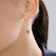 Золотые серьги Diamant 51-323-00439-1 с фианитом и Лондон топазом