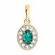 Золотая подвеска Diamant 51-330-01961-2 с топазом и изумрудом