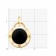 Золотая подвеска Diamant 51-330-02657-1 с фианитом и агатом