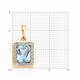 Золотая подвеска Diamant 51-330-02962-2 с топазом и фианитом