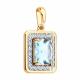 Золотая подвеска Diamant 51-330-02962-2 с топазом и фианитом
