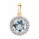 Золотая подвеска Diamant 51-330-02966-2 с топазом и фианитом