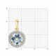 Золотая подвеска Diamant 51-330-02966-2 с топазом и фианитом
